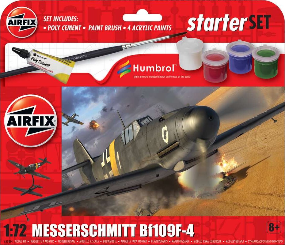 Airfix - Starter Set - Messerschmitt Bf109f-4 Fly - 1:72 - A55014