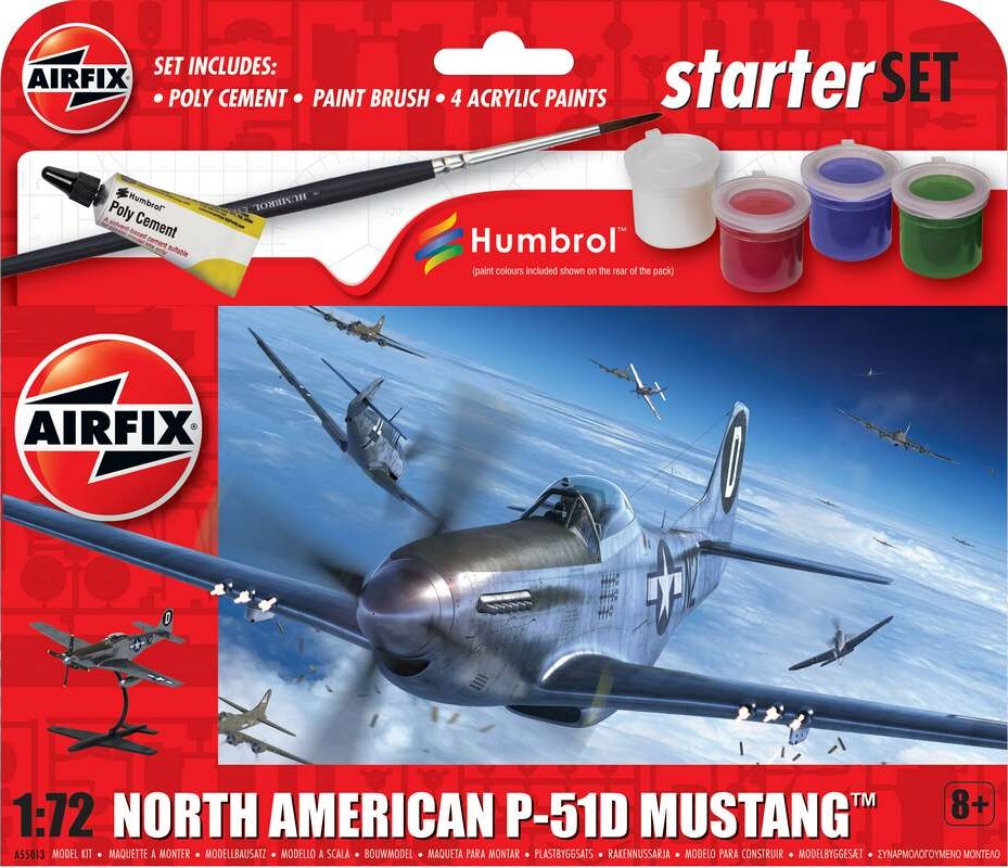 Airfix - Starter Set North American P-51d Mustang - 1:72 - A55013