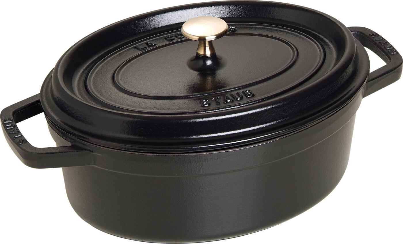 STAUB Staub La Cocotte oval gryde støbejern 3,2 L Sort