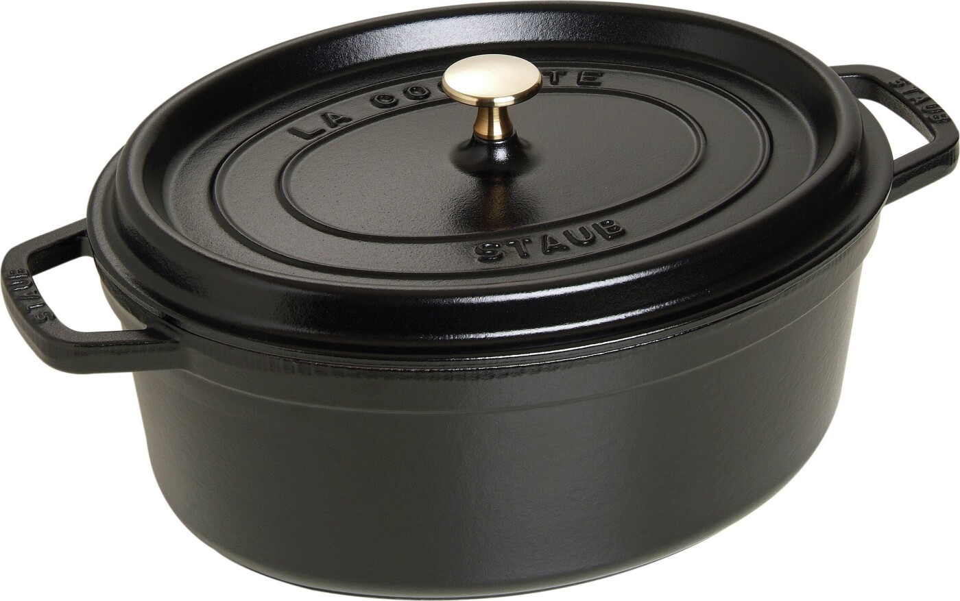 STAUB Staub La Cocotte oval gryde støbejern 5,5 L Sort