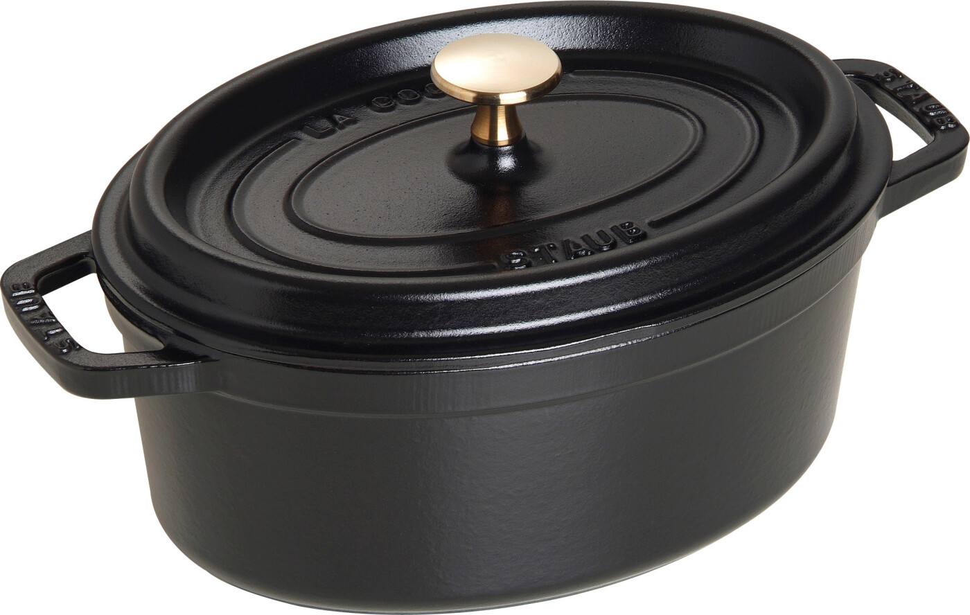 STAUB Staub La Cocotte oval gryde støbejern 2,35 L Sort
