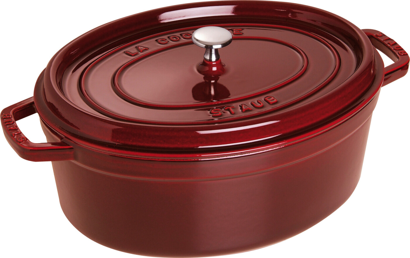 Staub - La Cocotte Oval Cocotte I Støbejern 23 Cm / 2,25 L - Grenadine