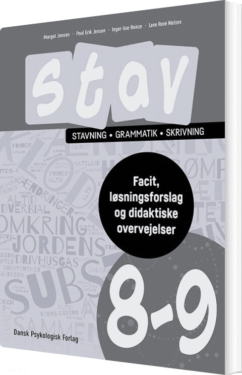 Billede af Stav 8-9 - Facit, Løsningsforslag Og Didaktiske Overvejelser - Poul Erik Jensen - Bog