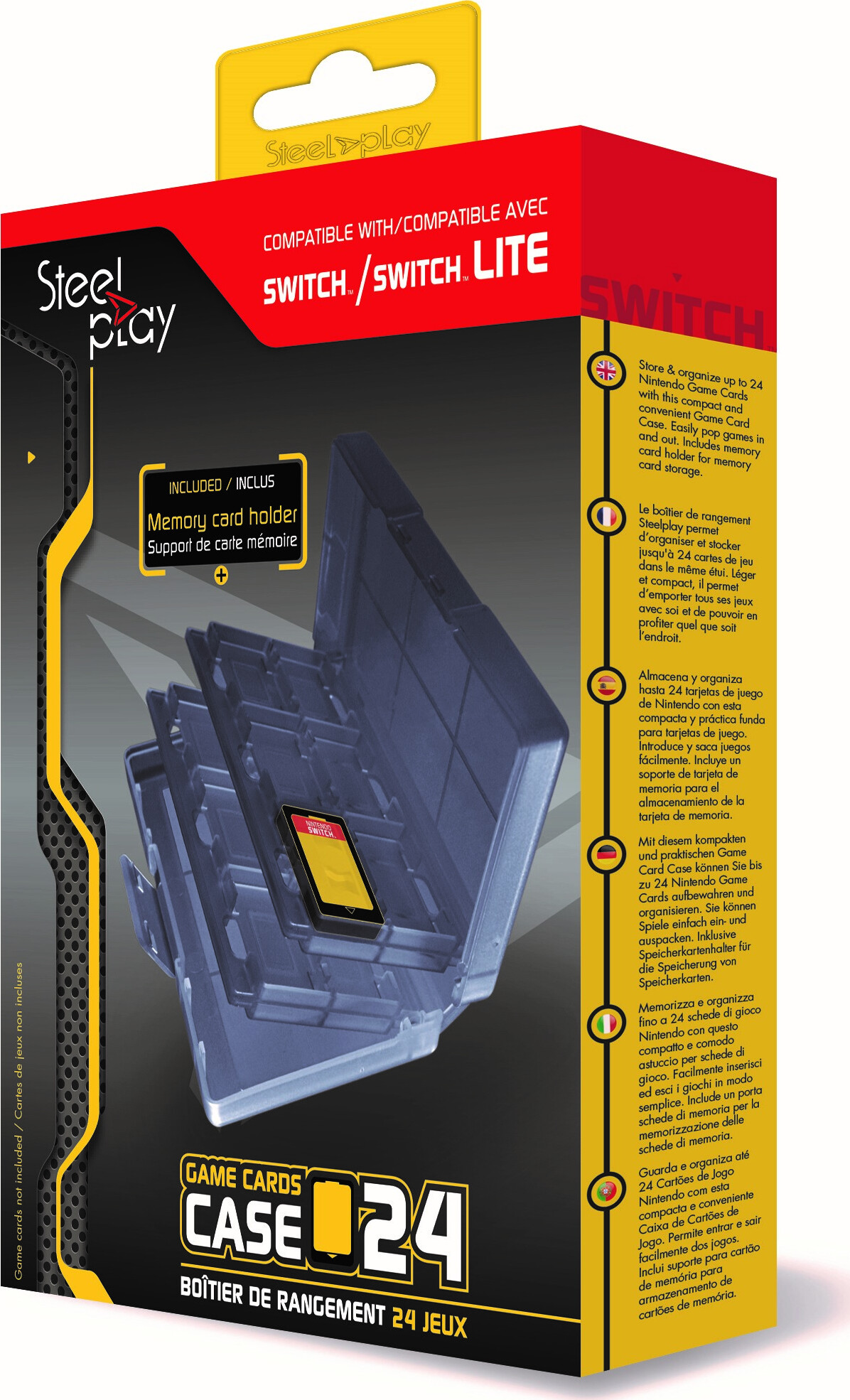 Steelplay - Nintendo Switch Game Card Case - Plads Til 24 Stk