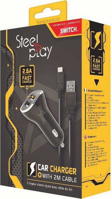 Steelplay Nintendo Switch Oplader Til Bil - 2 Usb Porte