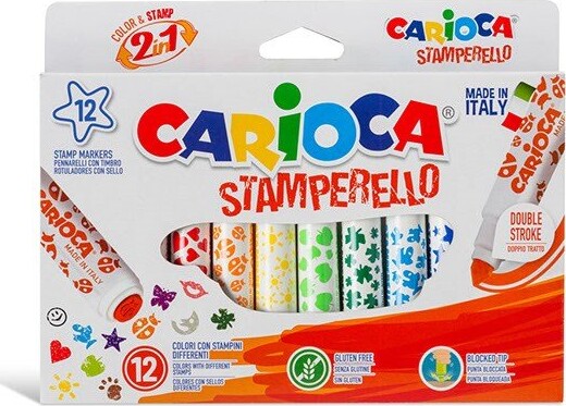 Carioca - Stamperello Stempeltusser - Dobbeltsidet - 12 Farver