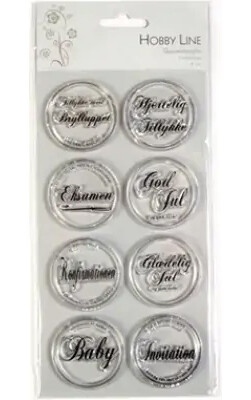 Stempelmotiver Mærkedage Ca. ø44mm 8stk. - Hobby Line