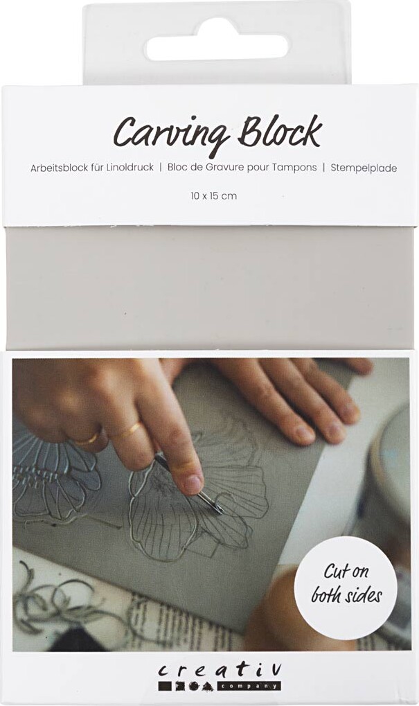 Stempelplade - 10x15 Cm - Lys Grå - 1stk./ 1 Stk. billede