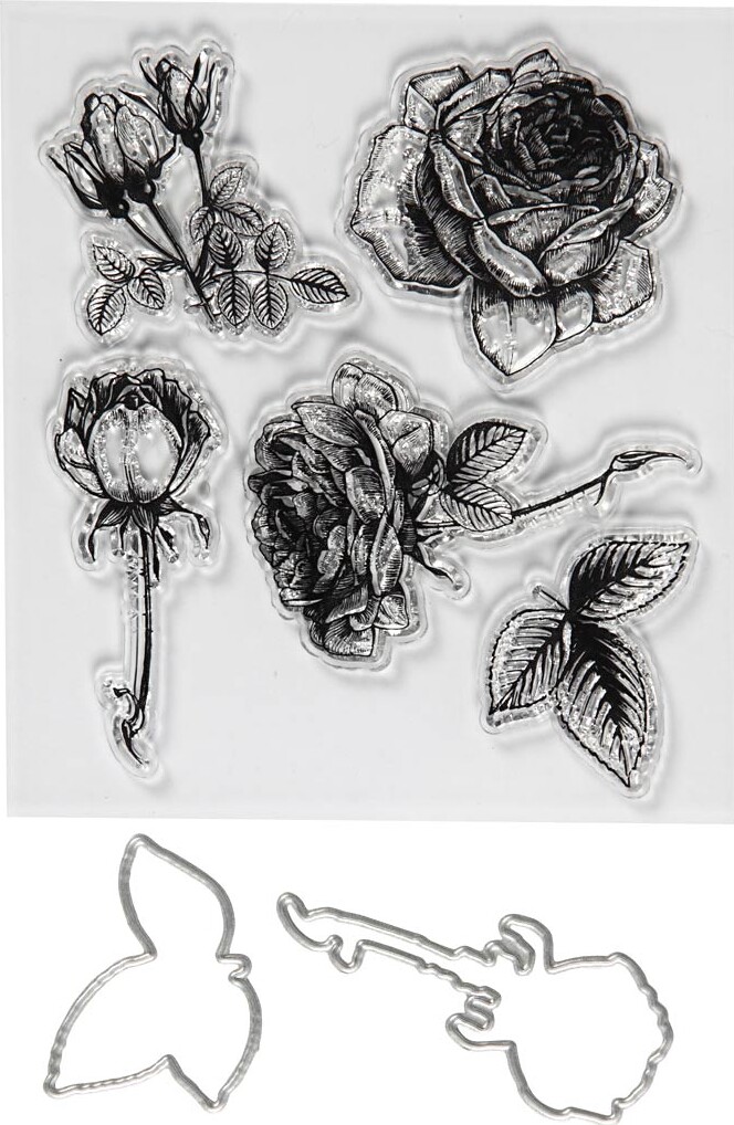 Billede af Stempler Og Skæreskabeloner - Blomster - Str. 4-6,5 Cm