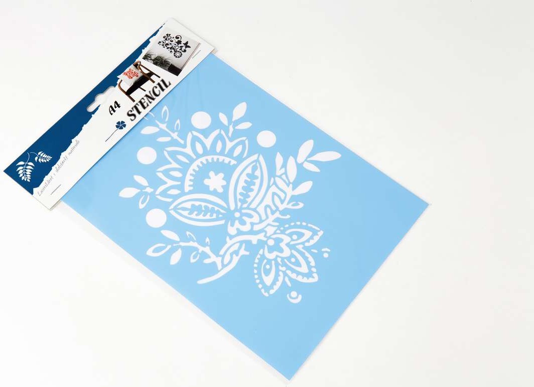 Stencil A4 Blomster Buket