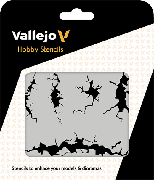 Vallejo - Hobby Stencils - Cracked Wall Skabelon