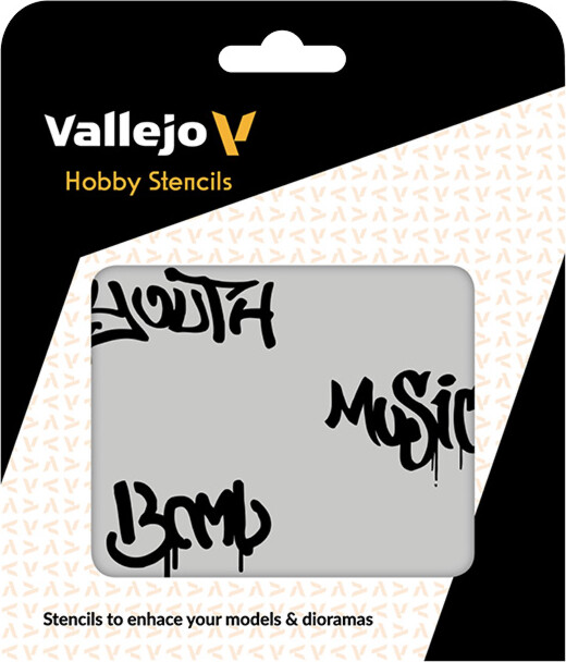 Vallejo - Hobby Stencils - Maleskabelon - Graffiti