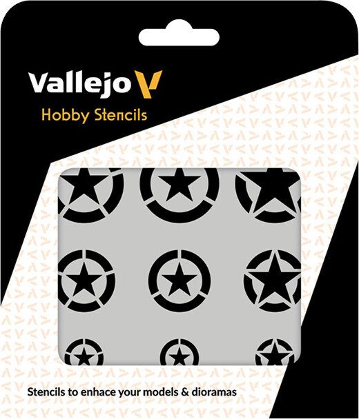 Vallejo - Hobby Stencils - Maleskabelon - Us Air Force Stjerner