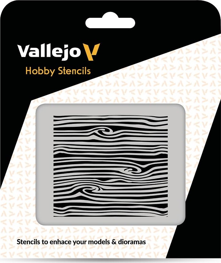 Vallejo - Hobby Stencils - Maleskabelon - Træstruktur