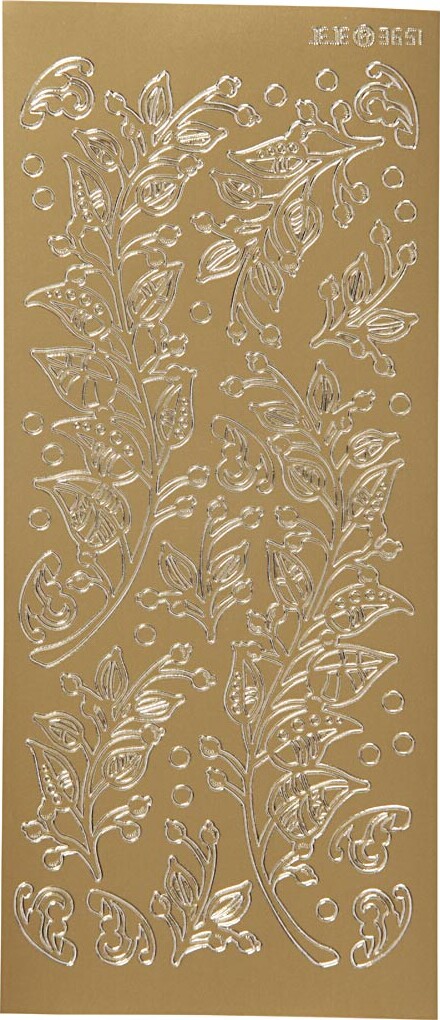 Klistermærker - Blade - Guld billede