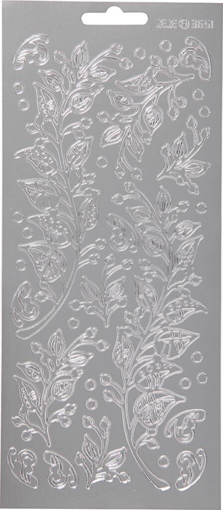 Klistermærker - Blade - Sølv billede