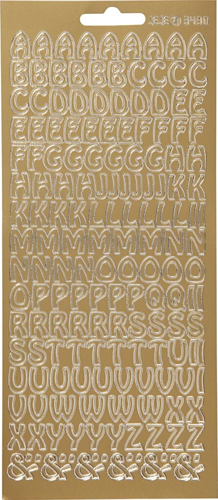 Bogstav Klistermærker - Guld billede