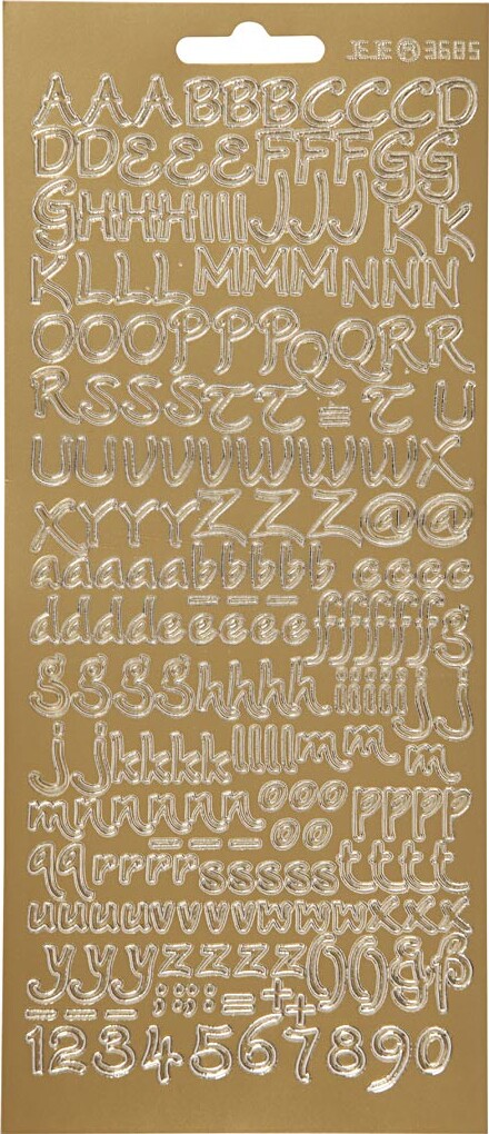 Bogstav Klistermærker - Guld billede