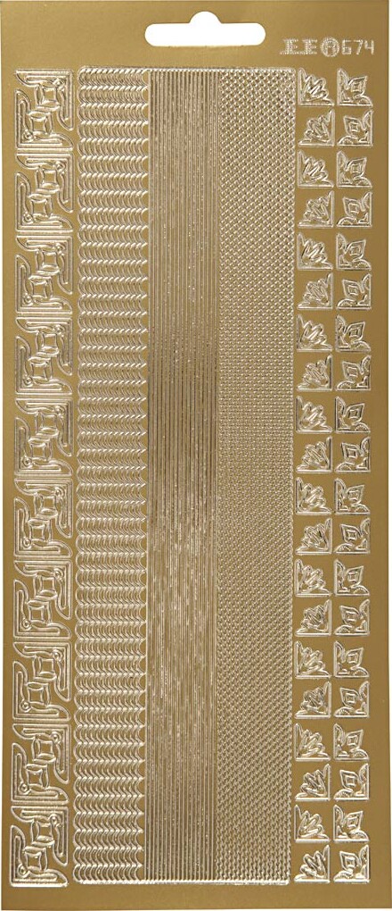 Klistermærker - Strimler Til Kanter - Guld billede