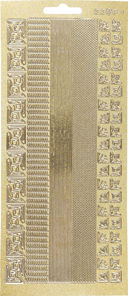 Klistermærker - Strimler Til Kanter - Guld billede