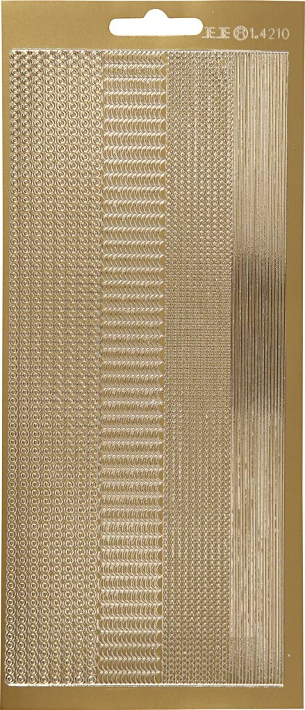 Klistermærker - Strimler Til Kanter - Guld billede