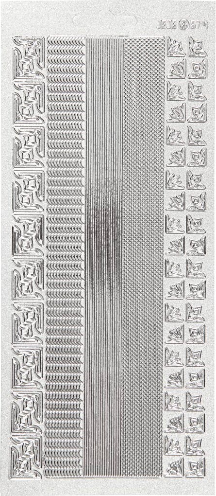 Klistermærker - Strimler Til Kanter - Sølv billede