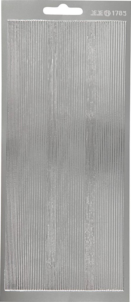 Klistermærker - Strimler Til Kanter - Sølv billede