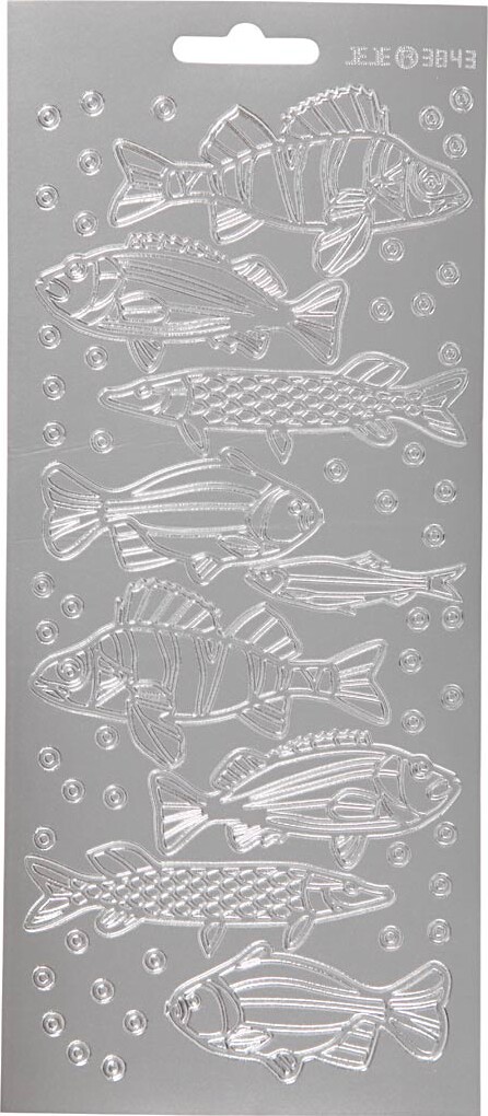 Klistermærker - Fisk - Sølv