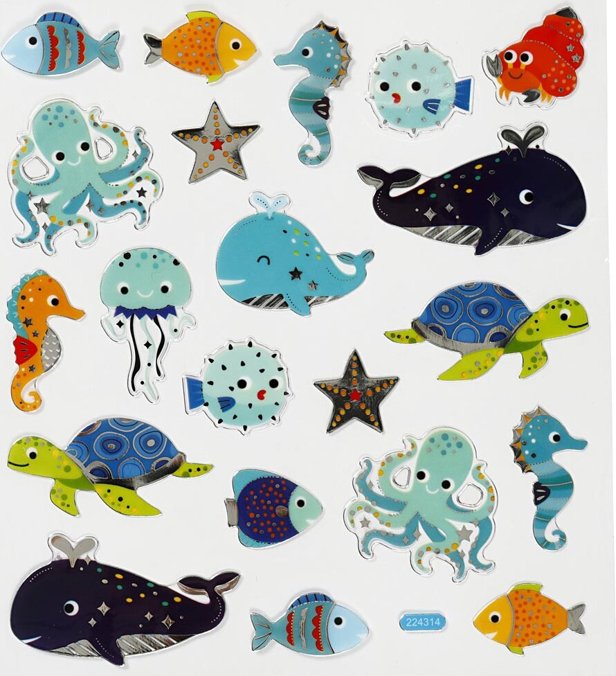 Klistermærker - Havets Dyr billede