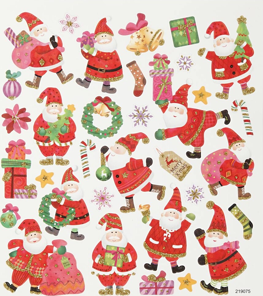 Stickers - Julemand I Hopla - Ark 15x16,5 Cm - 1 Ark