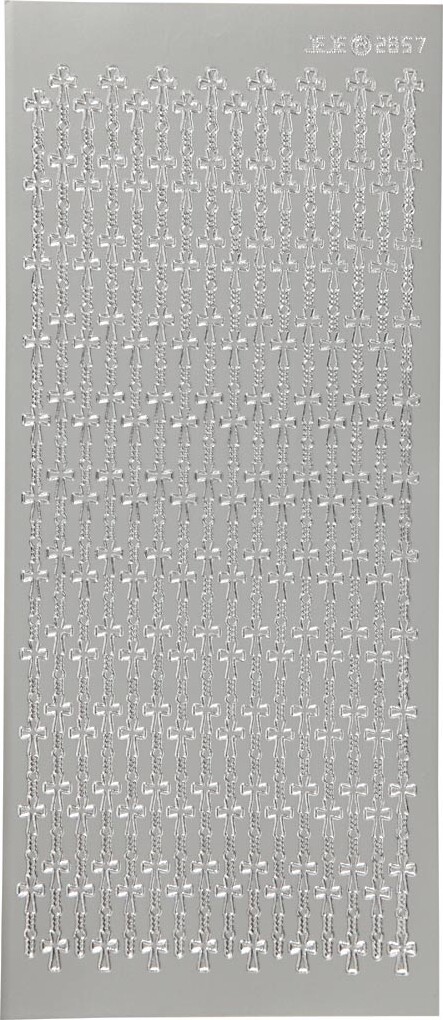 Klistermærker - Kors - Sølv billede