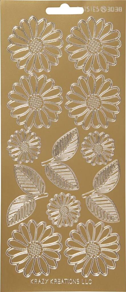 Blomster Klistermærker - Margueritter - Guld