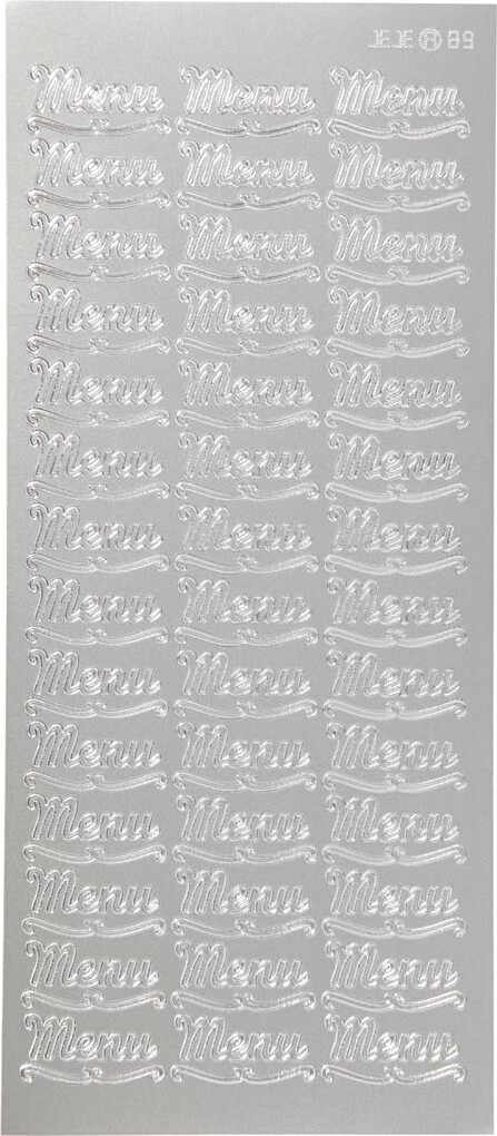 Klistermærker - Menu - Sølv billede