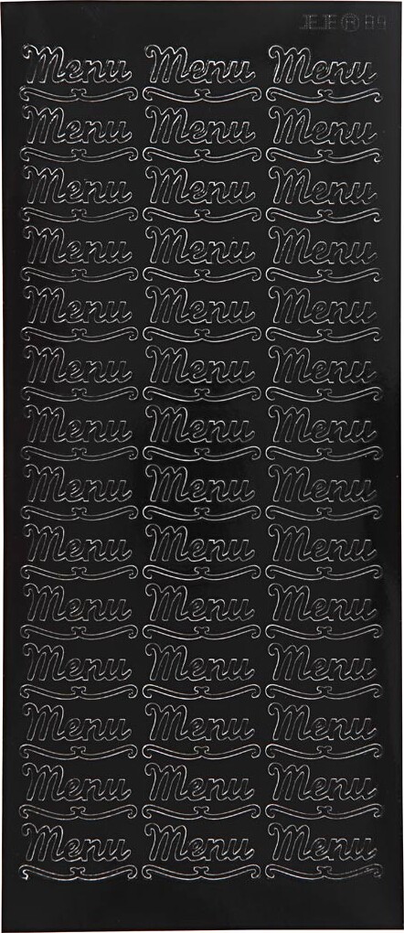 Klistermærker - Menu - Sort billede