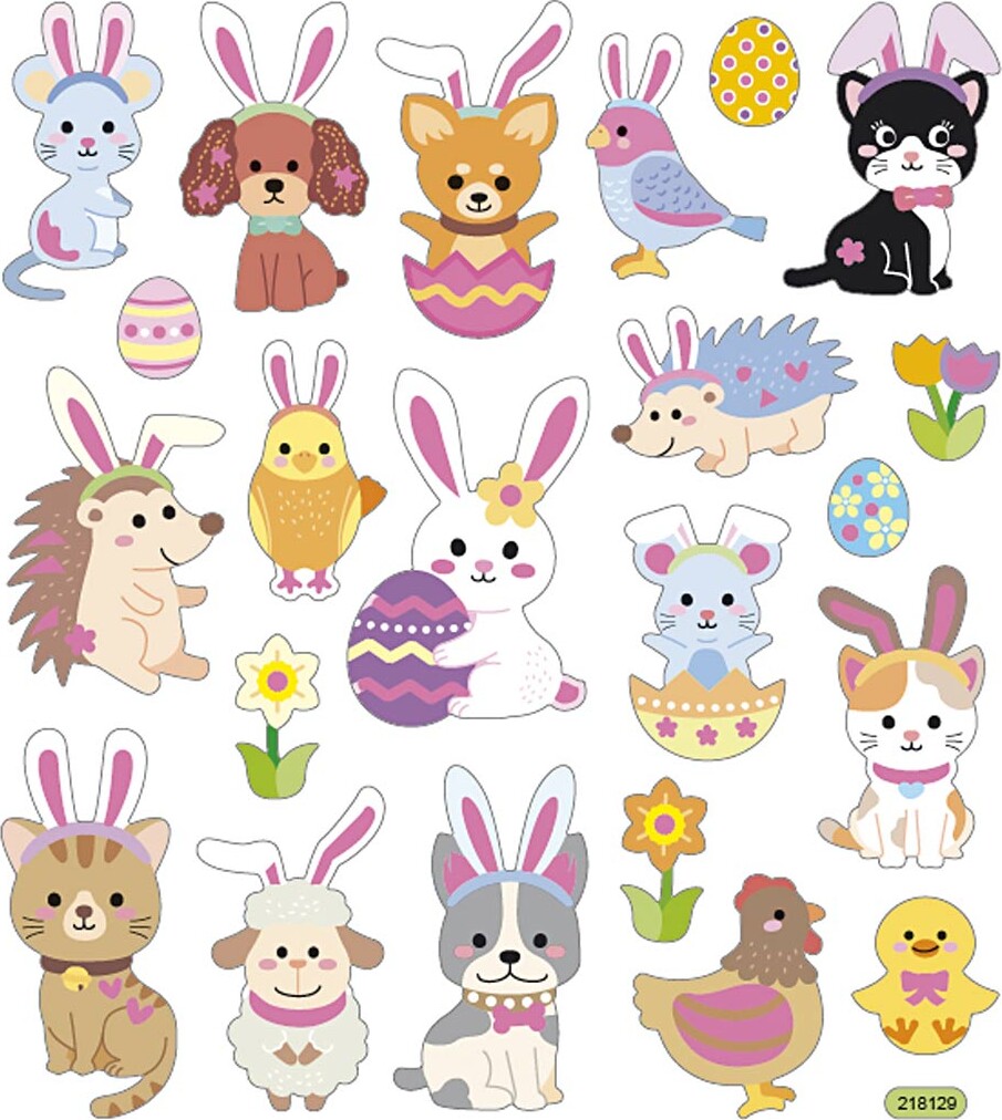 Stickers - Påsketema - Ark 15x16,5 Cm - 1 Ark - Creativ Company