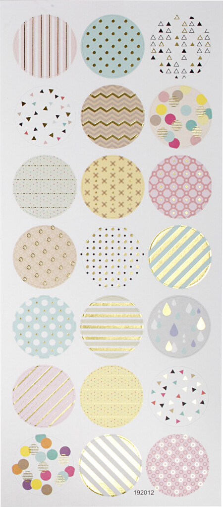 Klistermærker - Runde - Pastel billede