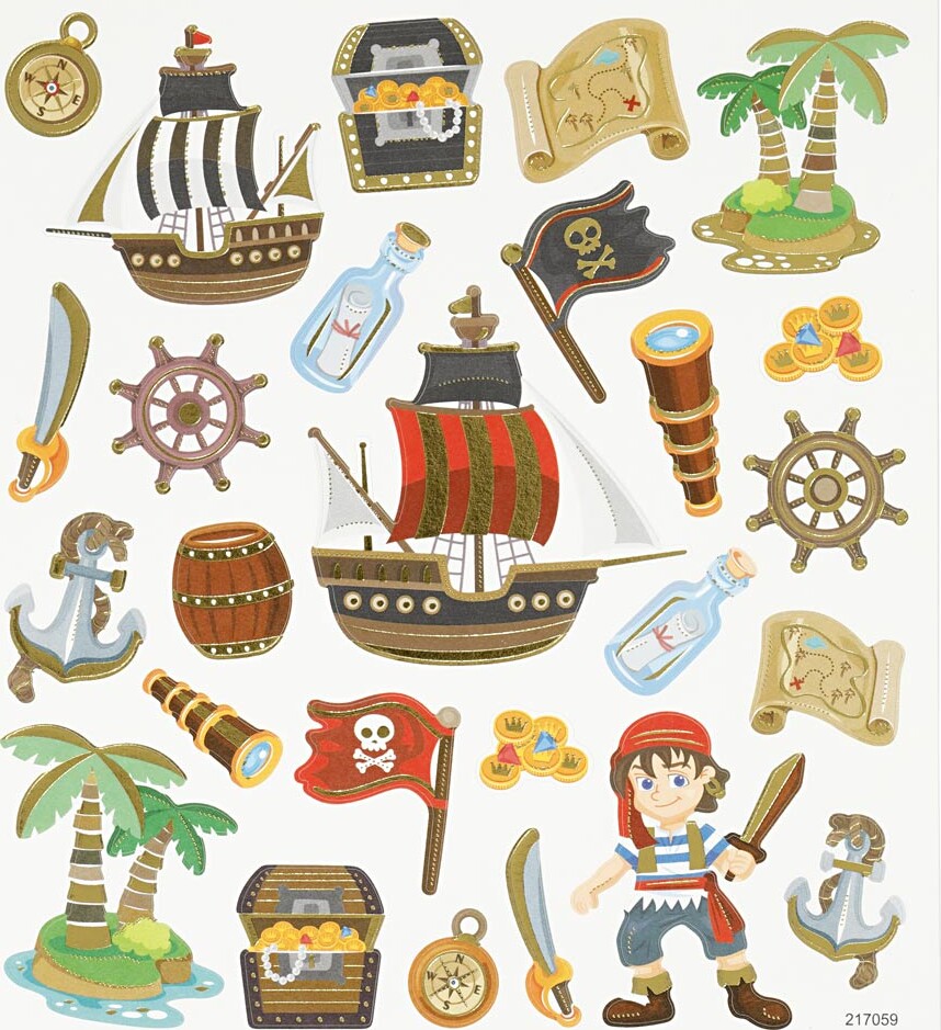 Klistermærker - Pirater