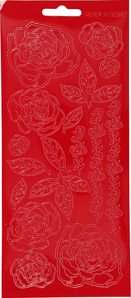 Blomster Klistermærker - Roser - Rød