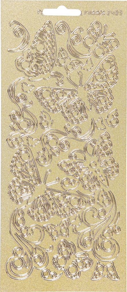 Sommerfugle Klistermærker - Guld billede