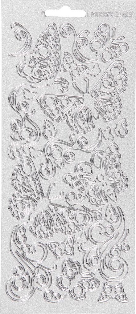 Sommerfugle Klistermærker - Sølv billede