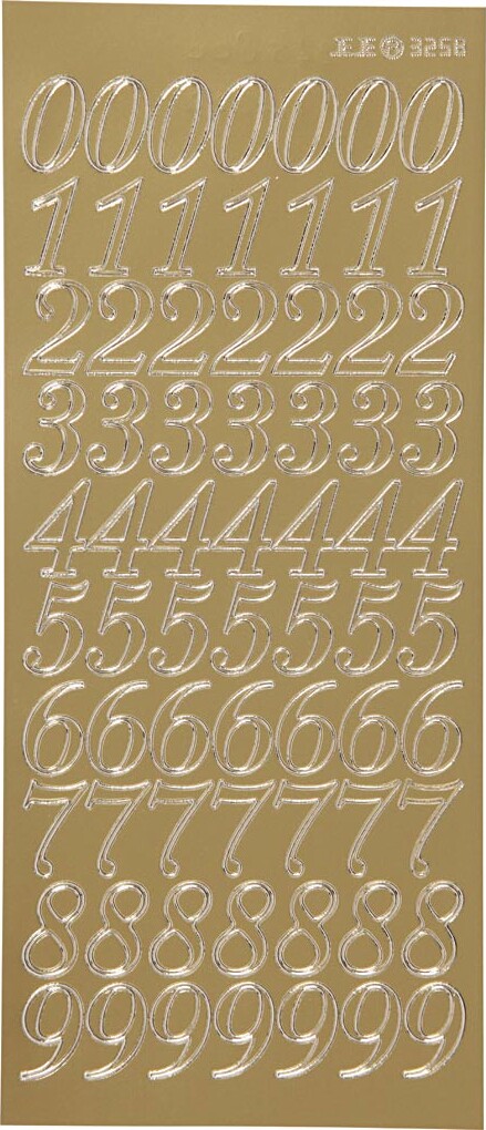 Tal Klistermærker - Guld billede