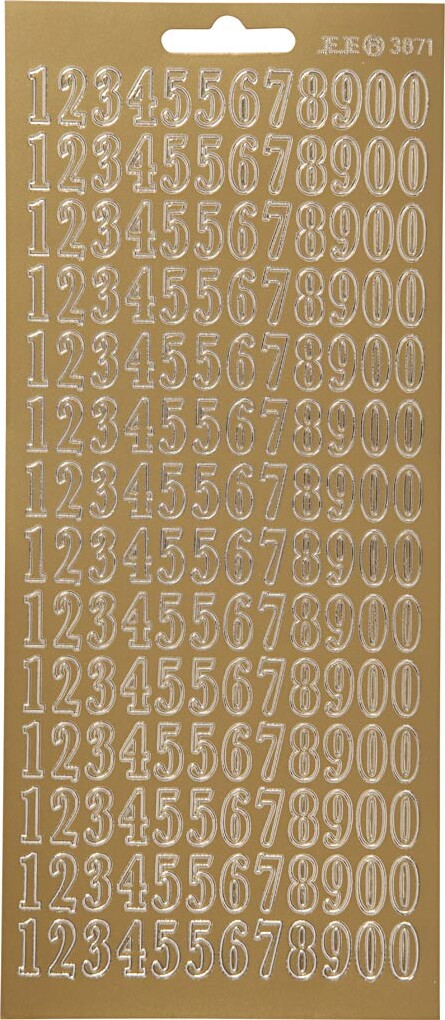 Tal Klistermærker - Guld billede