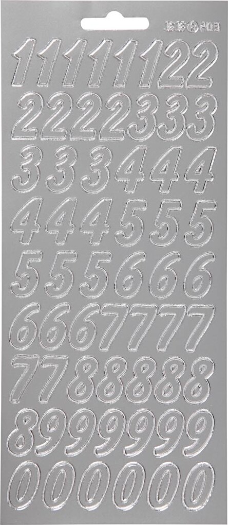 Tal Klisterrmærker - Sølv billede