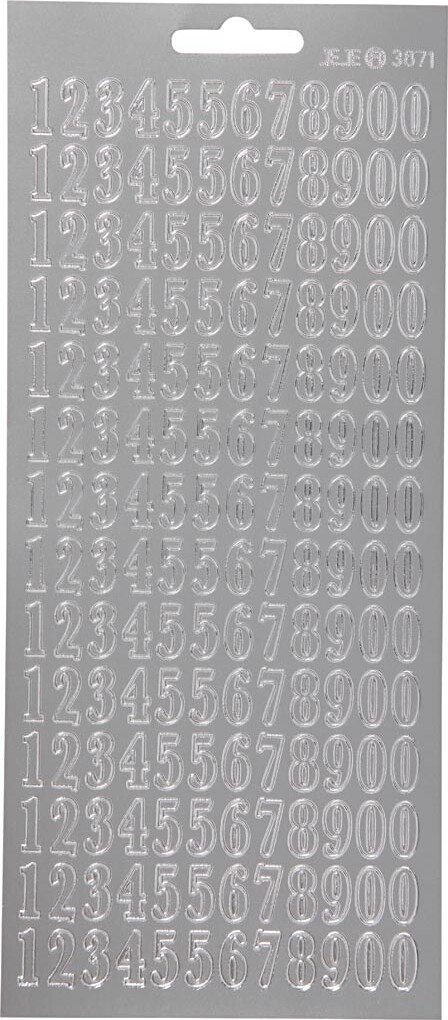 Tal Klistermærker - Sølv billede