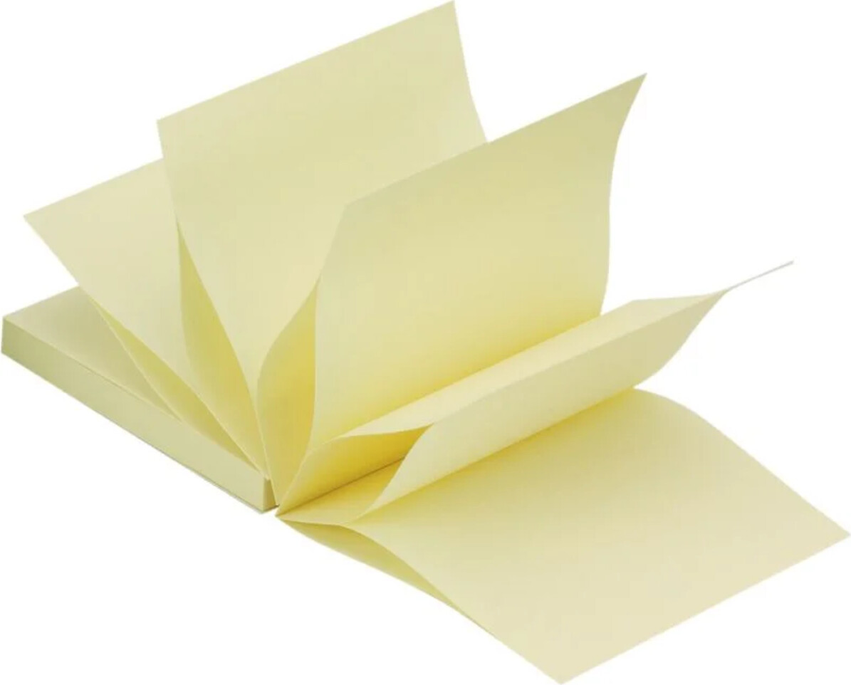 Sticky Note - Z-foldet - Pastelgul - 76x76 Mm - 1 Stk