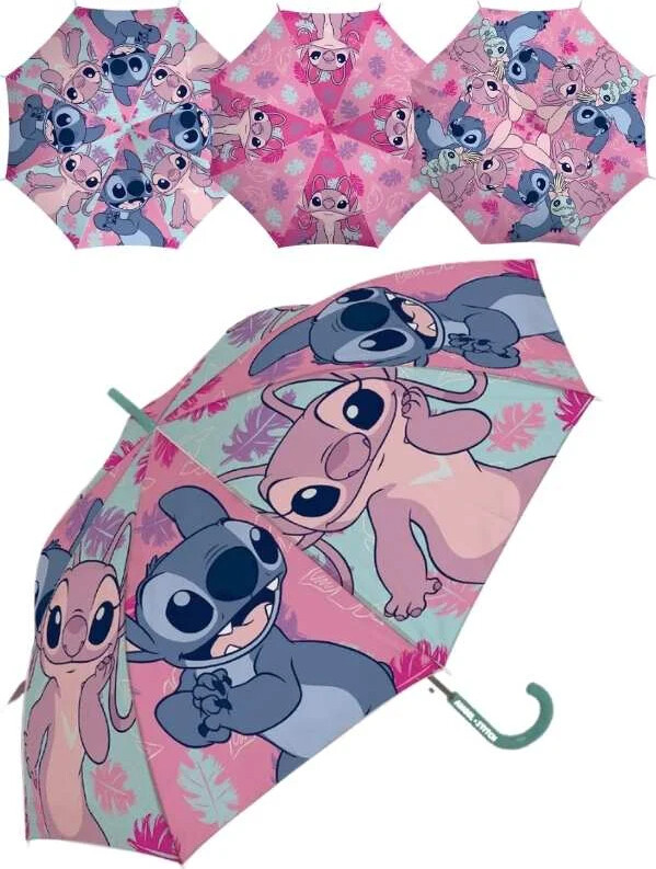 Stitch (lilla) - Gennemsigtig Paraply - 46 Cm Ass.