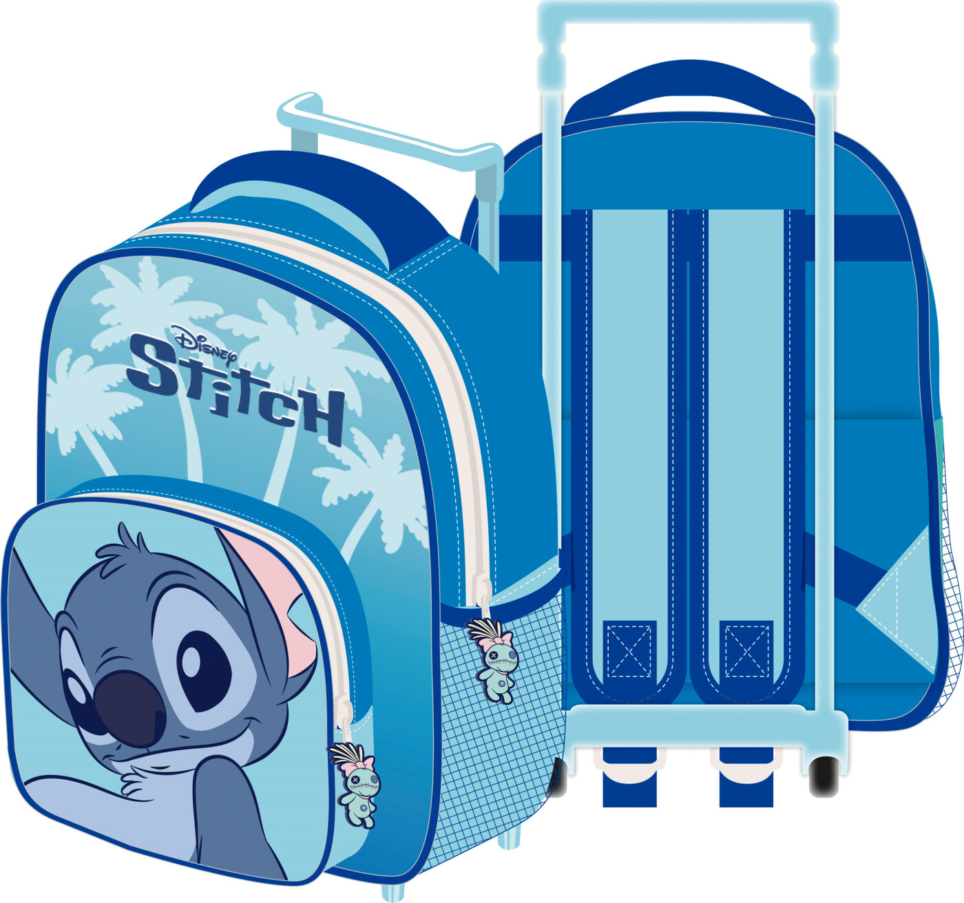 Stitch - Skoletaske Trolley - 24 X 36 X 12 Cm