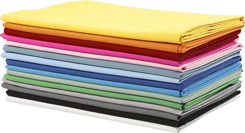 Stof - B 145 Cm - 140 G - Assorterede Farver - 15x2 M