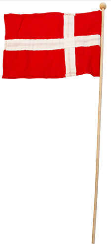 Stof Flag På Træpind H 61 Cm - Scanseason
