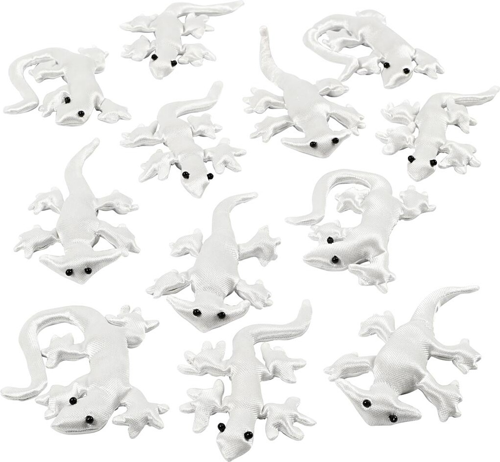 Stofkryb - Str. 10-14 Cm - Hvid - 12 Stk. billede